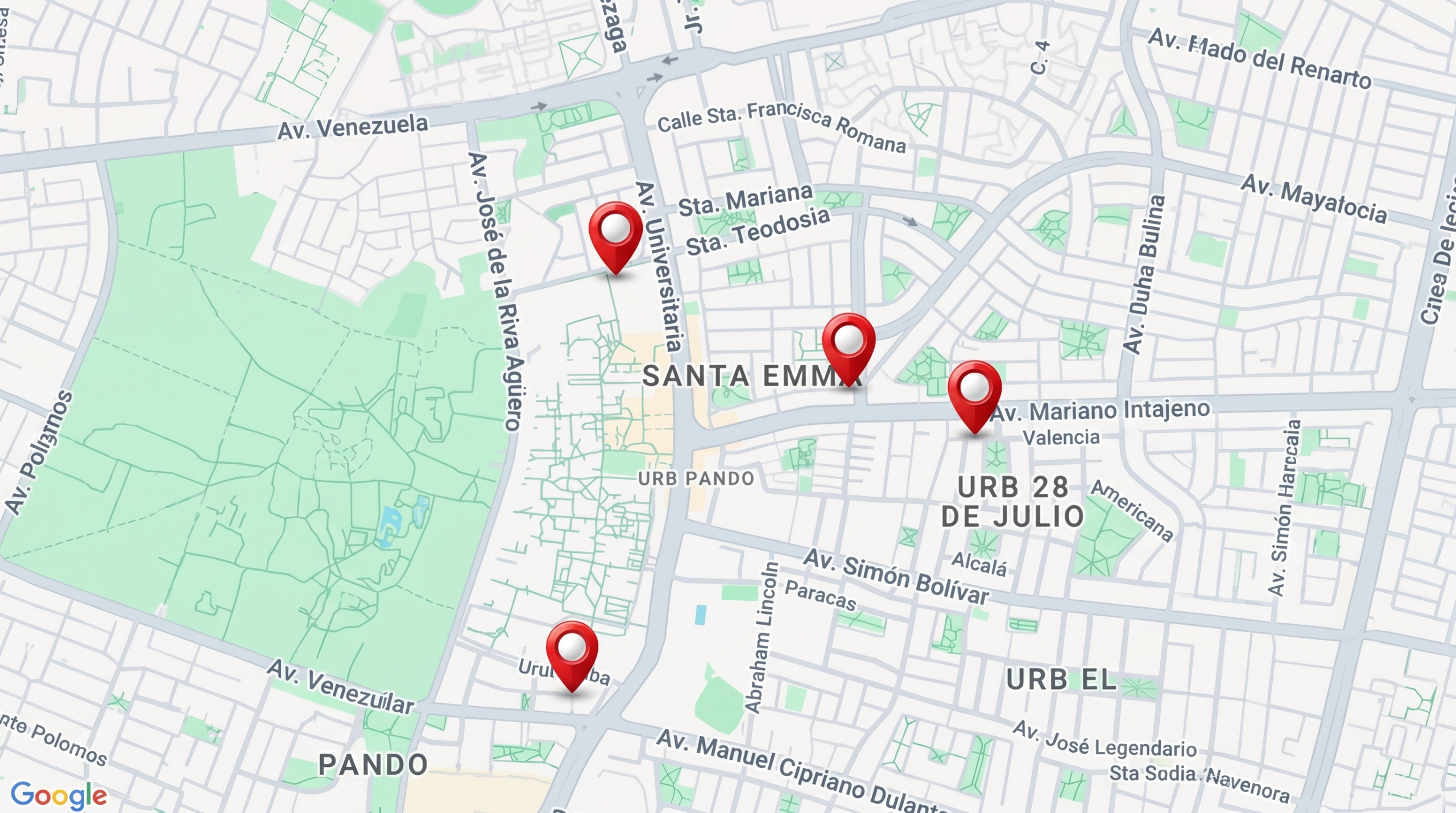 Mapa de ubicaciones LIBBEN Coliving